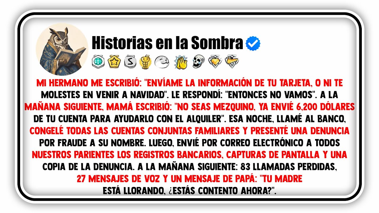 Mi hermano me escribió: 