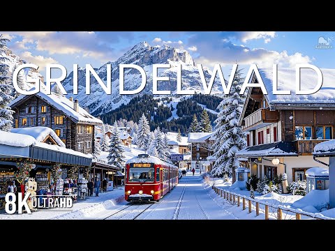 Winter Silence In Grindelwald 8K Ultra HD Snowy Swiss Alps Alpine Village Life Video 8K UHD 