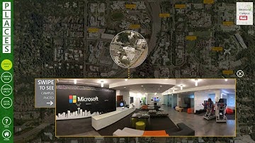 Microsoft Lobby of the Future - Campus Map - IntuiFace interactive experience