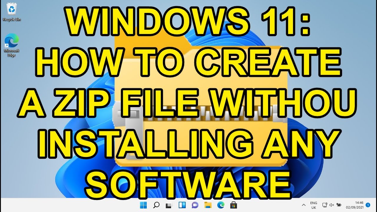 WINDOWS 11: How to Zip up Files without any software - YouTube