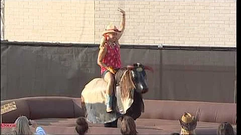 Racing Analyst Jill Byrne rides a Bull !