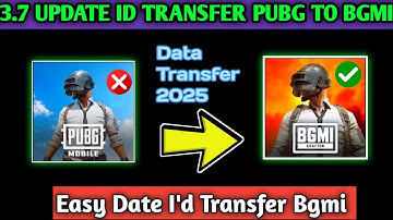 How to Data transfer pubg to BGMI After 3.7 update l How to id transfer pubg to BGMI ll