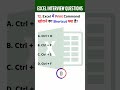 Excel Daily MCQ Series Part 10 #excelmcq #excelinterview #excelshorts #excelpractice #excel2026