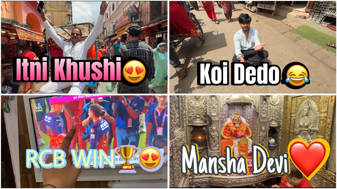 RCB KE WIN HONE KI KHUSHI ME NIKAL GAYE HARIDWAR || MANSHA DEVI KE BHI KAR LIYA DARSHAN ❤️ #vlog