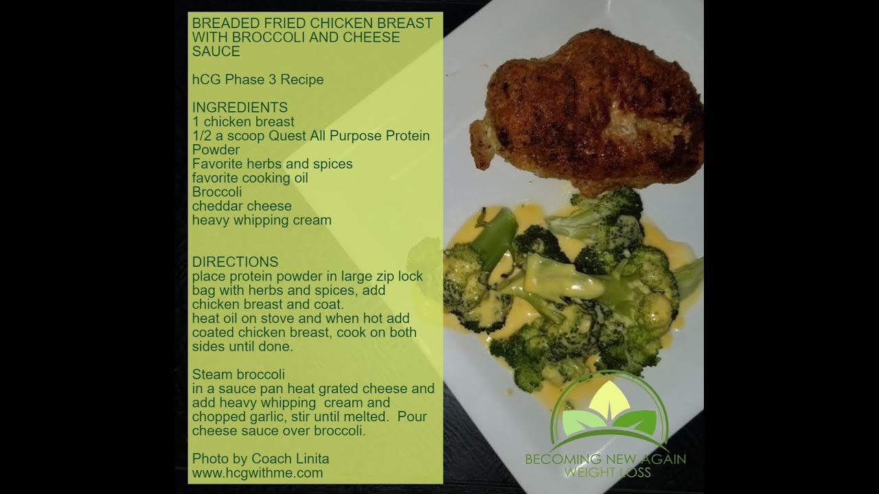 hCG Phase 3 Recipe, BREADED FRIED CHICKEN BREAST - YouTube