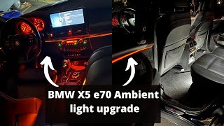 BMW X5 e70ambient light upgrade center console (part 3)