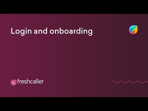 1. Login and onboarding | Freshdesk Contact Center