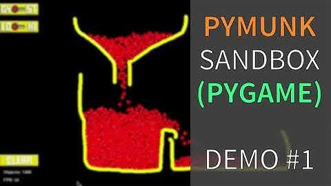 Pymunk (Chipmunk2D) sandbox demo #1 (using pygame)