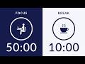 50/10 Pomodoro Timer with Brown Noise 🎧 3-Hour Study with Me for Deep Focus & ADHD ✨