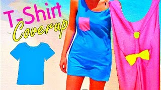 DIY T-Shirt Beach Swimsuit Coverup :: 2CupsofDelight