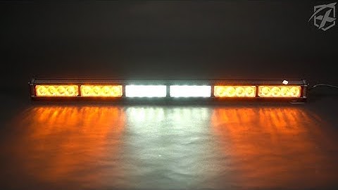 Xprite Amber & White 27" 24 LED Traffic Advisor Strobe Light Bar Kit Introduction and Display(2019!)