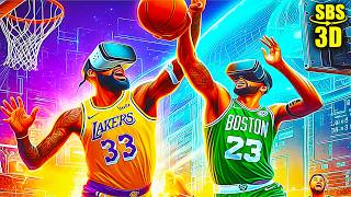 «Лейкерс» Vs «Селтикс» — игра НБА в виртуальной реальности |VR Vídeo 3D SBS[Google Cardboard•VR Box]