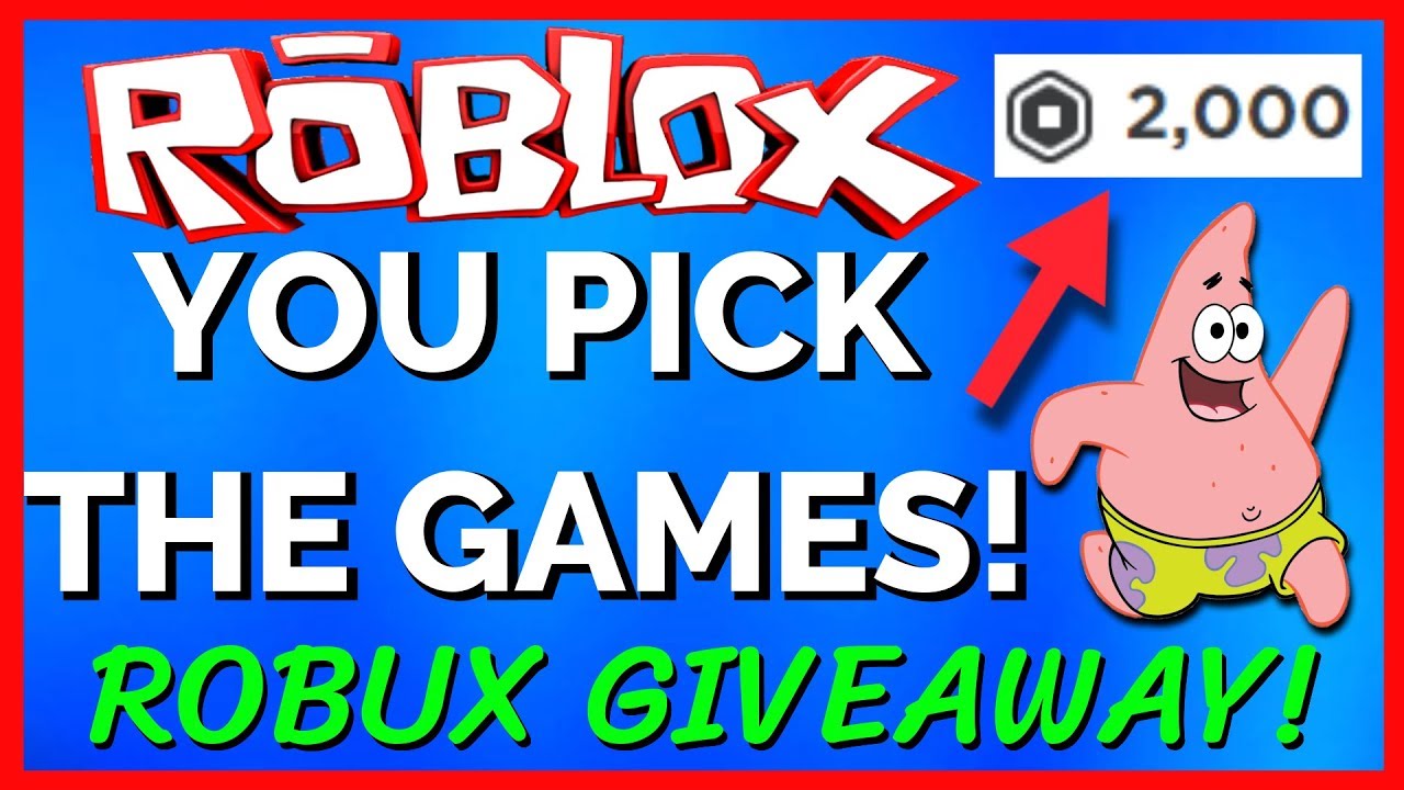 Live Robux Giveaway Viewers Pick The Games Roblox Stream Road To 10k Youtube - live robux giveaway today you pick the games roblox stream youtube