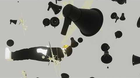 Gold Drones and Black Microphones 3D Loop | 4K Royalty-Free Background Video