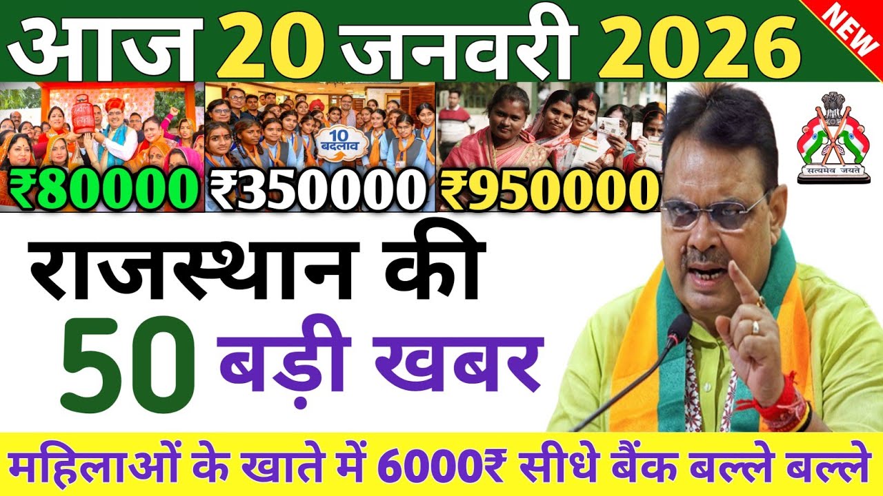 19 January 2026 | Rajasthan News Today | Live Updates | Latest Samachar