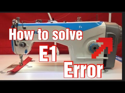 How to solve E1 Error in jack f4 sewing mechine!| error solution  tamil