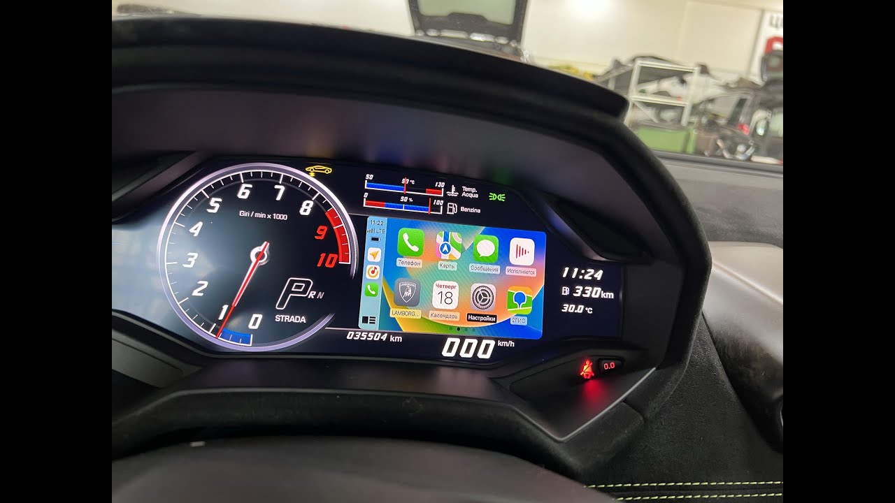 Carplay и AndroidAuto на HURACAN PERFORMANTE с Yandex VAG