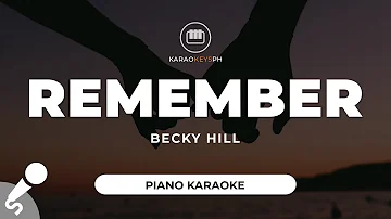 Remember - Becky Hills (Piano Karaoke)