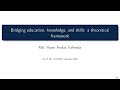 Bridging education, knowledge, and skills: a theoretical framework