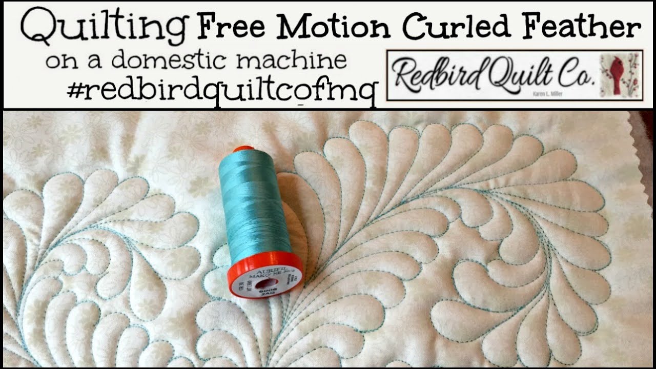 Free Motion Quilting a Curled Feather - YouTube free-motion-quilting-a-curled-feather-youtube