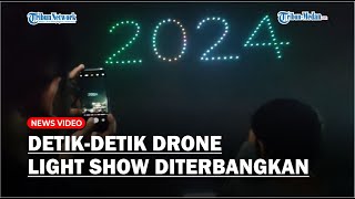 DETIK-DETIK Drone Light Show Diterbangkan, Warga Medan Teriak Antusias dan Abadikan Momen