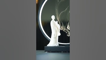 Thác khói trầm hương chảy ngược vòng đèn Led và nhang nụ trầm hương.