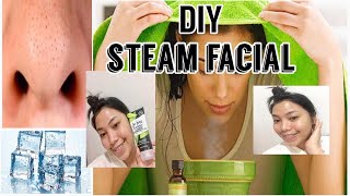 HOW TO REMOVE BLACKHEADS (DIY STEAM FACIALAND ICE) EFFECTIVE