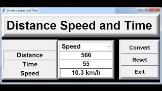 How to Calculate Distance Speed and Time in Python
