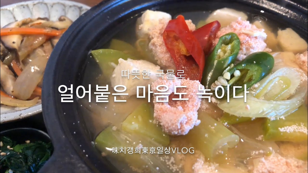 [味치갱희 삼시세끼]명란젓찌개 아침밥상 | 토리자야 鳥茶屋 우동스키 런치 | 새우완탕면 만들어 먹은 도쿄 주부일상vlog