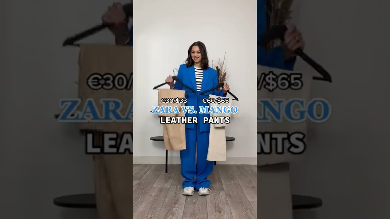 💥Who Wins? 🔥Zara vs Mango Leather Pant Battle! 