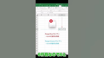 【Excel×VBA】セルの行番号列番号取得