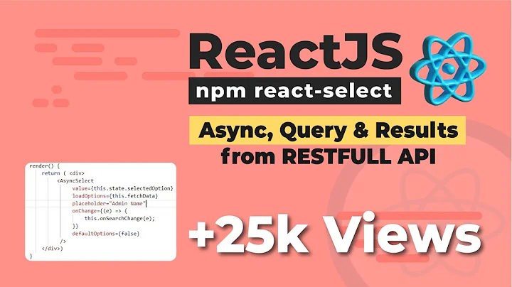 ReactJs, use react-select async to query backend api and get options as dropdown