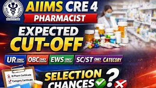 AIIMS CRE 4 Pharmacist Expected Cut Off 2025 | Category Wise |Selection Chances 🔥