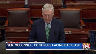 Senator McConnell continues to face backlash