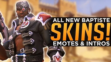 Overwatch: All NEW Baptiste SKINS! Voicelines & Highlight Intros!