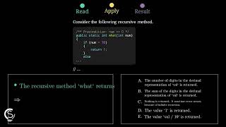 2021 AP CSA MCQ Question 29 - Recursive Digit Counting