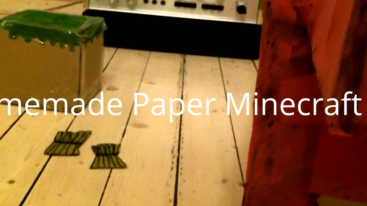 Homemade Paper Minecraft Pig