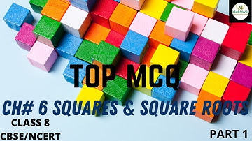 8 MATHS CH#6 MCQ OBJECTIVE QUESTIONS | MCQ QUESTIONS FROM SQUARES & SQUARE ROOTS| FOR OLYMPIAD EXAMS