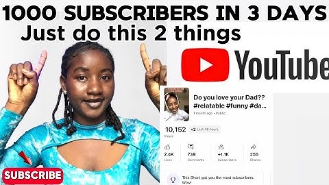 The Fastest Way To Get from 0 to 1000 SUBSCRIBER in 3 DAYS | Effective strategy | #seo #subscribers