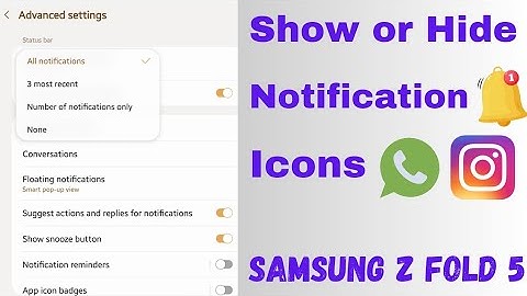 How to Show or Hide Notification Icons from the Status Bar on Samsung Galaxy Z Fold 5