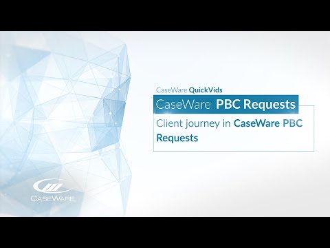 Caseware PBC Requests - Client Journey