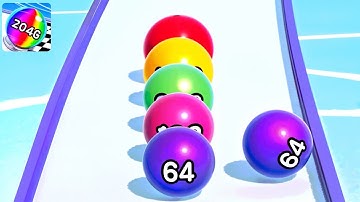 Ball Run 2048 Merge Number ! MAX LEVELS Gameplay Walkthrough New Update Part 757 android, ios