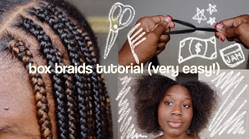 How to do Box Braids on Yourself! Beginner Friendly *Detailed* Flat Box Braids with Small Knots.