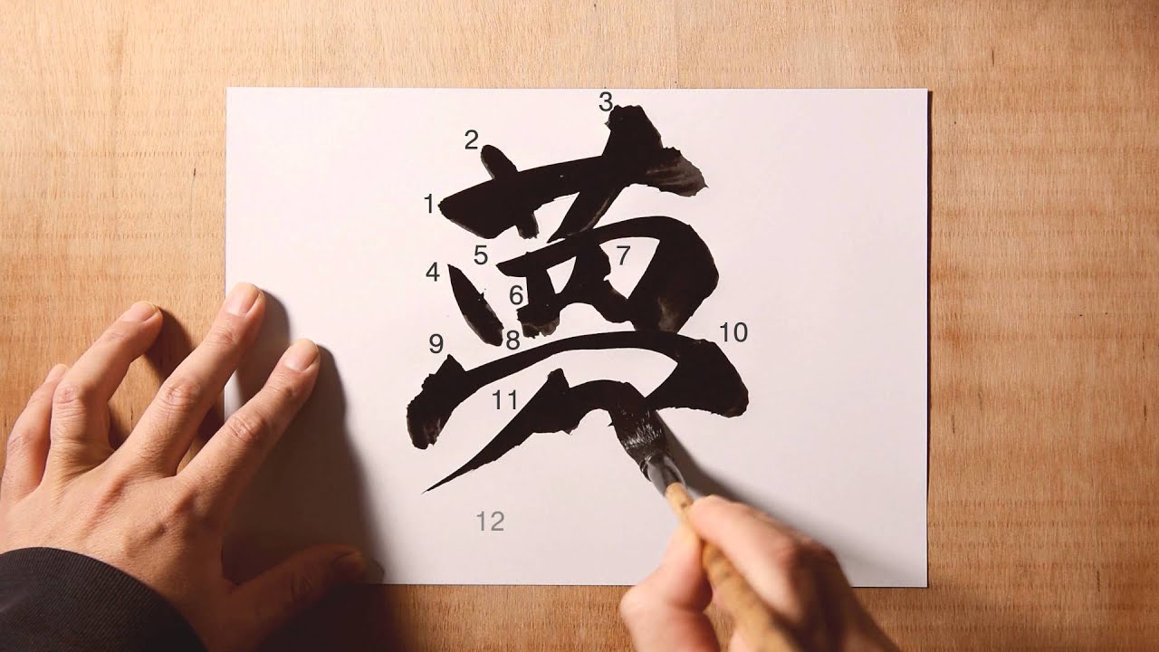 Japanese Calligraphy stroke order Ver.01 -DREAM