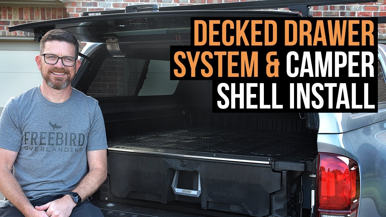 Decked Drawer System and A.R.E. Camper Shell Install - YouTube