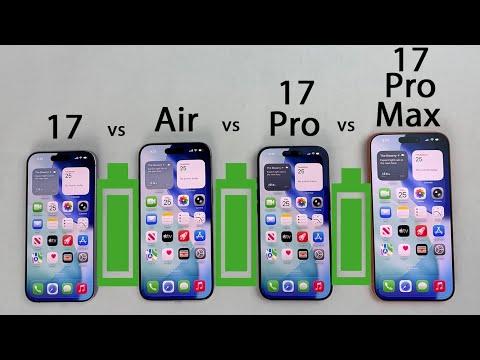 Iphone 17 Pro Max Vs 17 Pro Vs Air Vs 17 Battery Life Drain Test