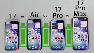 iPhone 17 Pro Max vs 17 Pro vs Air vs 17 Battery Life DRAIN Test