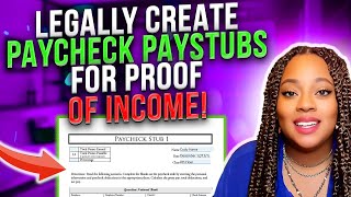 Legally Create Your Own Paystubs For Income Verification As An Entrepreneur