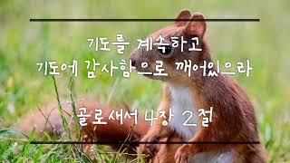 골로새서 4장 2절