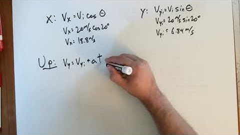 Projectile Motion 4: A Projectile Launched at an Angle to Another Height